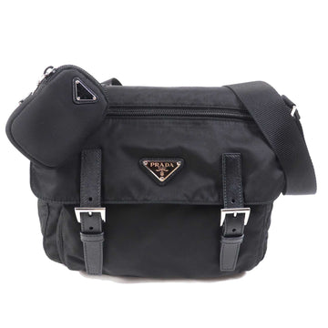 PRADA Shoulder Bag 1BD953 Main: Nylon, Part: Leather NERO Black Re-Nylon Women Used