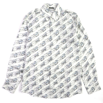 FENDI Long sleeve shirt FS0585 silk Light gray 39