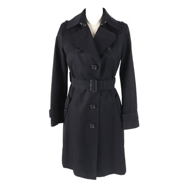 Burberry Cotton Trench Coat Black Women