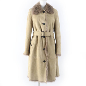 Burberry Mouton Lamb leather long coat