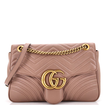 EC Marmont Flap Bag Matelasse Leather Medium