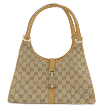 GUCCI Jackie CS Canvas Leather Shoulder Bag Beige 002.1067
