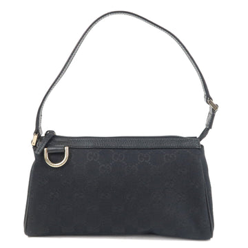 GUCCI Abbey EC Canvas Leather Hand Bag Pouch Black 145750