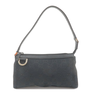 GUCCI Abbey EC Canvas Leather Pouch Hand Bag Black 145750