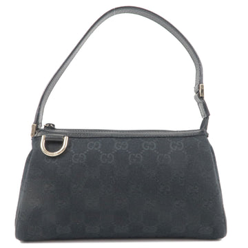 GUCCI Abbey EC Canvas Leather Hand Bag Pouch Black 145750