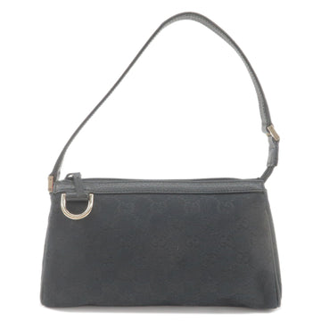 GUCCI Abbey EC Canvas Leather Pouch Hand Bag Black 145750