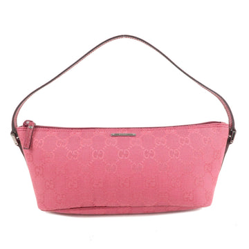 GUCCI Boat Bag CS Canvas Leather Hand Bag Pink 07198