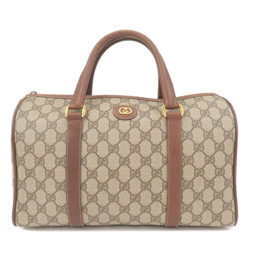 GUCCI Old Gucci CS Plus Leather Boston Bag Brown 002.123.6842