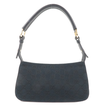GUCCI CS Canvas Leather Shoulder Bag Black 001.4285