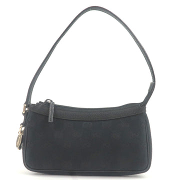 GUCCI CS Canvas Leather Purse Pouch Hand Bag Black 154432