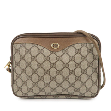 GUCCI Old Gucci CS Plus Leather Shoulder Bag Beige 97.02.068