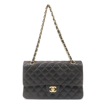 Chanel Matelasse  Lamb Skin Double Flap Shoulder Bag A