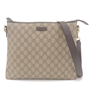 GUCCI CS Supreme Leather Shoulder Bag Beige Brown 388924