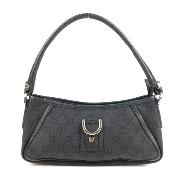 GUCCI Abbey CS Denim Leather Shoulder Bag Black 293583