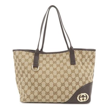 GUCCI Abbey InterlockinEC EC Canvas Leather Tote Bag 169946