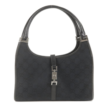 GUCCI Jackie CS Canvas Leather Hand Bag Black 002.1068