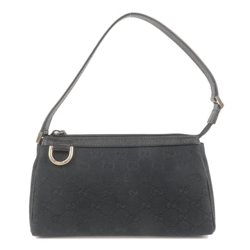 GUCCI Abbey EC Canvas Leather Hand Bag Pouch Black 645093