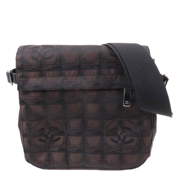 Chanel New Travel Line Nylon Jacquard Leather Shoulder Bag A