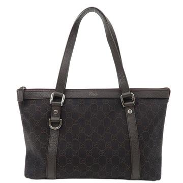GUCCI Abbey EC Leather Tote Bag Hand Bag Dark Brown 268640