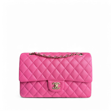 Chanel Classic Flap Medium - Caviar 25CM Quilted Pink Gold Hardware Series 27