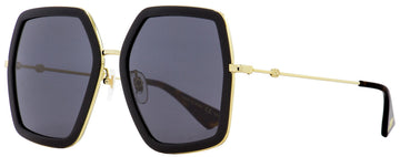 Gucci Women's  Sunglasses EC0106S 001 Black/Gold/Havana 56mm