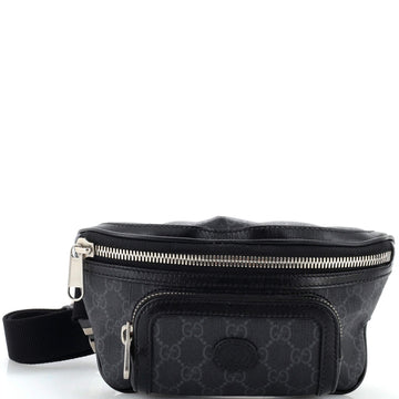 GUCCI Interlocking G Patch Belt Bag GG Coated Canvas