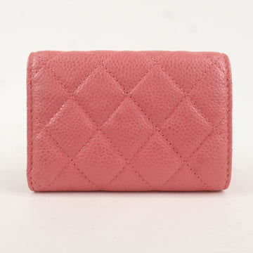 CHANEL Matelasse Cavier Skin Tri-fold Classic Small Wallet AP0230