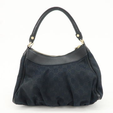 GUCCI Abbey CS Canvas Leather Shoulder Bag Black 190525