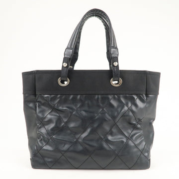 Chanel Paris Biarritz MM Coated Canvas Leather Tote Bag A