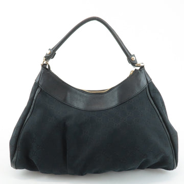 GUCCI Abbey CS Canvas Leather One Shoulder Bag Black 189833