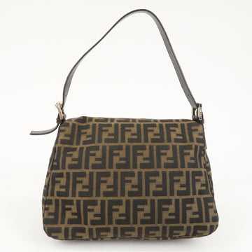 FENDI Mamma Baguette Zucca Canvas Leather Shoulder Bag 26325 Used