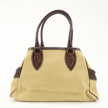 FENDI Ethnico Zucca Canvas Leather Shoulder Bag Beige Brown 8BN162 Used