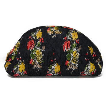 Miu Miu Nylon Flower Gather Clutch