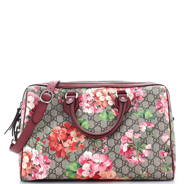 Convertible Boston Bag Blooms Print EC Coated Canvas Medium