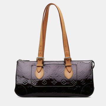 Purple Leather Monogram Vernis Rosewood Avenue Bag
