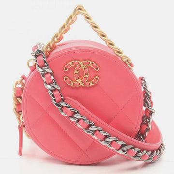 Pink Lambskin Matelasse Shoulder Bag
