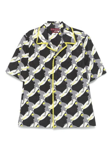 Gucci Men `Twisted Surf On Pop` Print Shirt