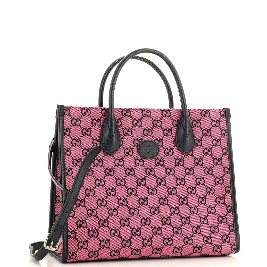 Structured Top Handle Open Tote EC Canvas Small