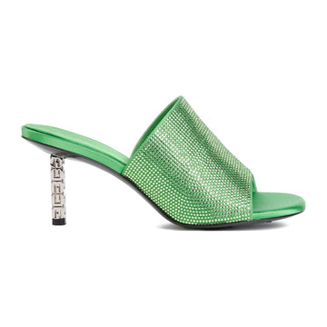 Givenchy G Cube Mules In Satin With Strass Women