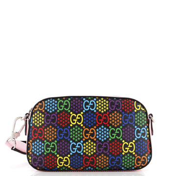 Camera Crossbody Bag Psychedelic Print EC Coated Canvas Small