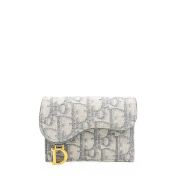 Dior Saddle Flap Card Holder Oblique