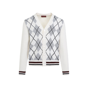 Gucci Argyle Lurex Cardigan Men