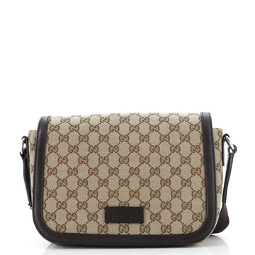 GUCCI Flap Messenger Bag GG Canvas Small