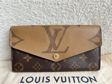 Louis Vuitton Sarah Wallet in reverse Monogram and Brown (RRP £550)