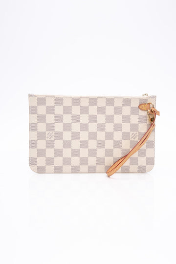 LOUIS VUITTON Damier Azur Wristlet (New)