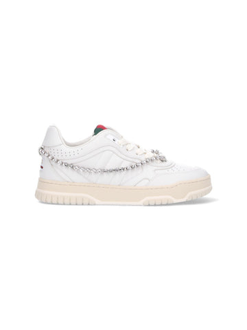 Gucci Women "Re-Web" Rhinestone Detail Sneakers