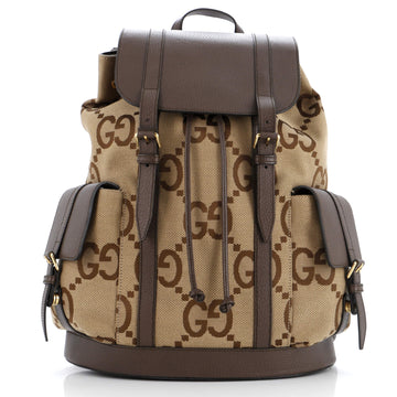 Double Pocket Belt Backpack Jumbo EC Canvas and Leather Large