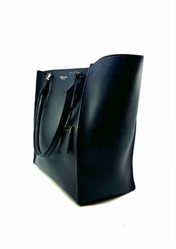MICHAEL KORS Black Leather Solid Handbag