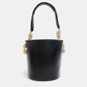 Black City Calf Tambour Bucket Bag