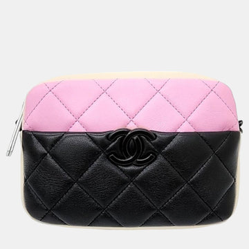 Multicolor Lambskin Leather Mini Camera Case